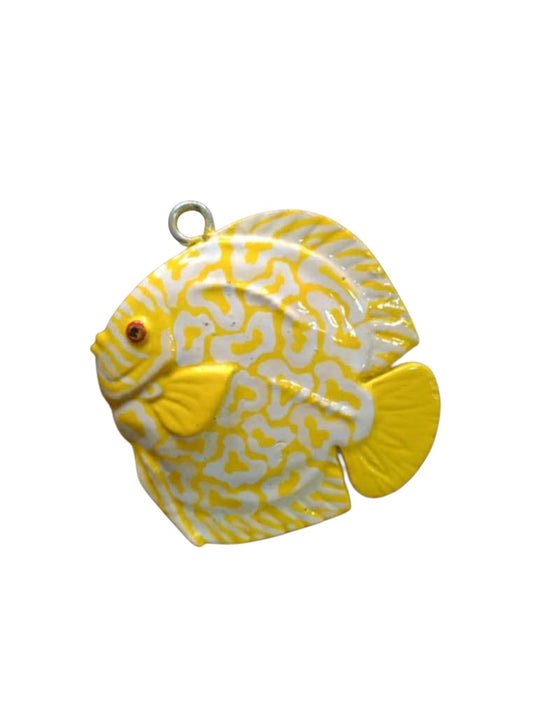 Yellow Jaguar Discus Keyring