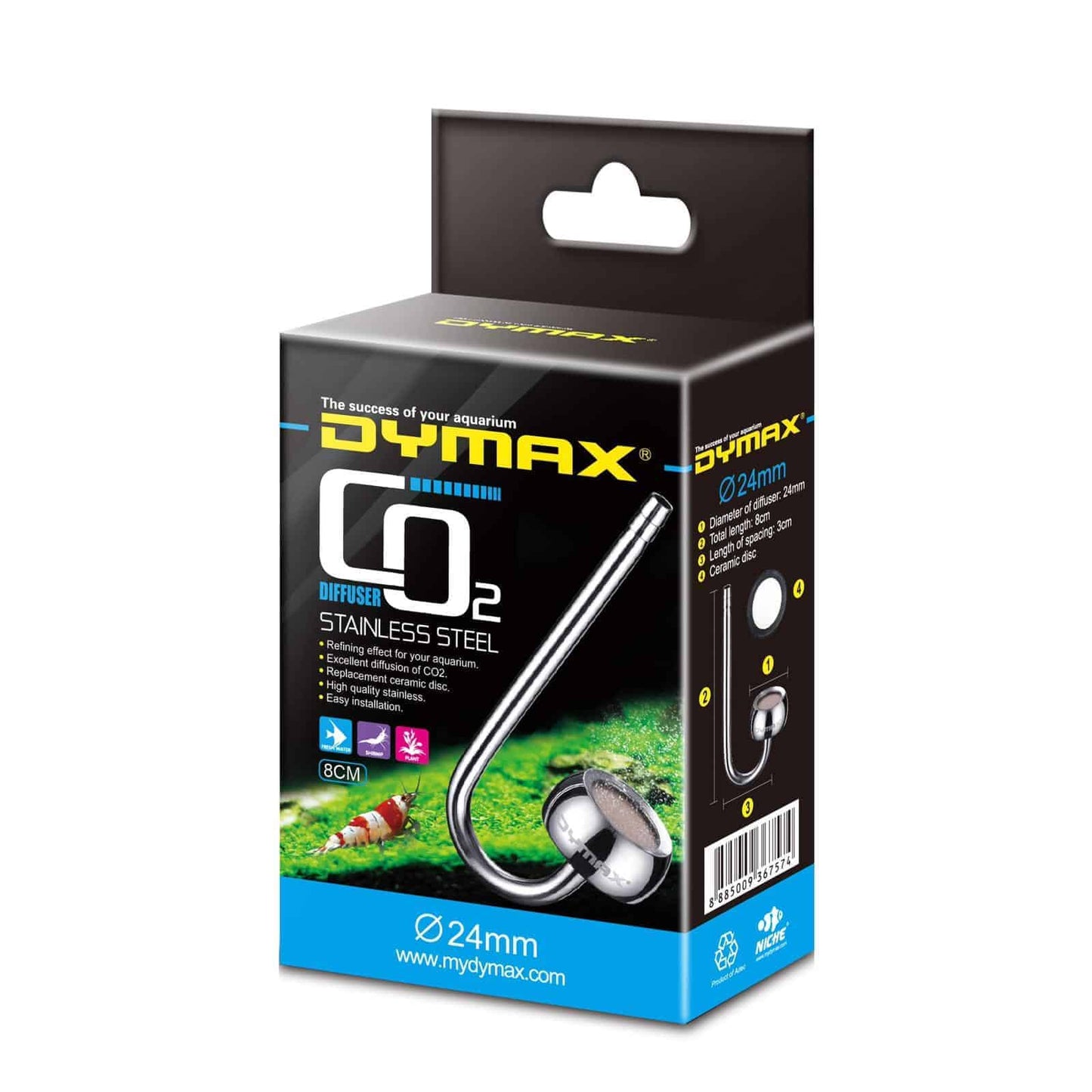 DYMAX STAINLESS STEEL CO2 DIFFUSER