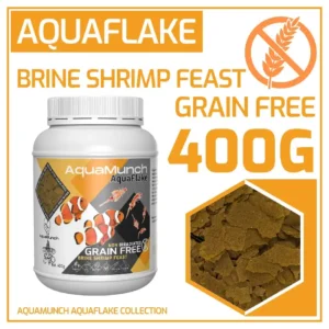 Brine Shrimp Feast AquaFlake 400G bulk high-protein brine shrimp flake fish food tub