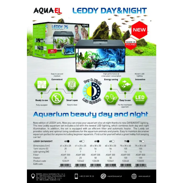 Aquael Leddy 40 Day & Night Aquarium Set - Image 2